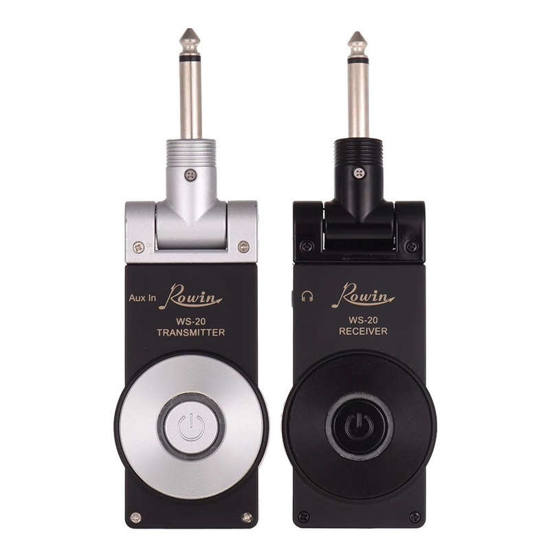 Rowin WS-20 2.4G Wireless Rechargeable Electric Guitar Transmitter Receiver Set 30 Meters Tra