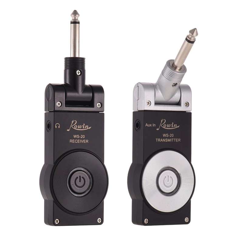 Rowin WS-20 2.4G Wireless Rechargeable Electric Guitar Transmitter Receiver Set 30 Meters Tra