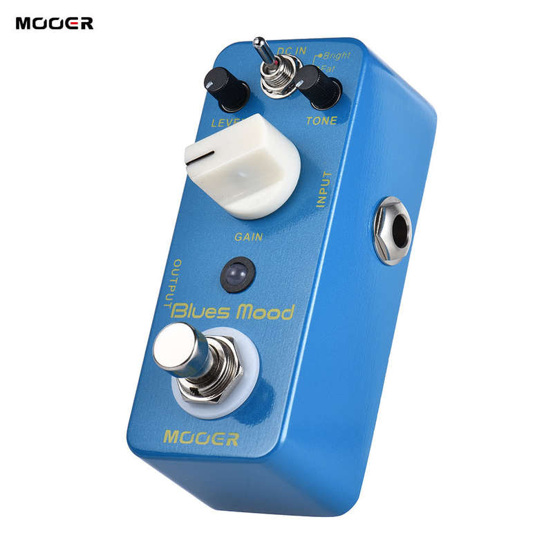 MOOER Blue Mood Blues Style Overdrive Guitar Effect Pedal 2 Modes(Bright/Fat) True Bypass Ful