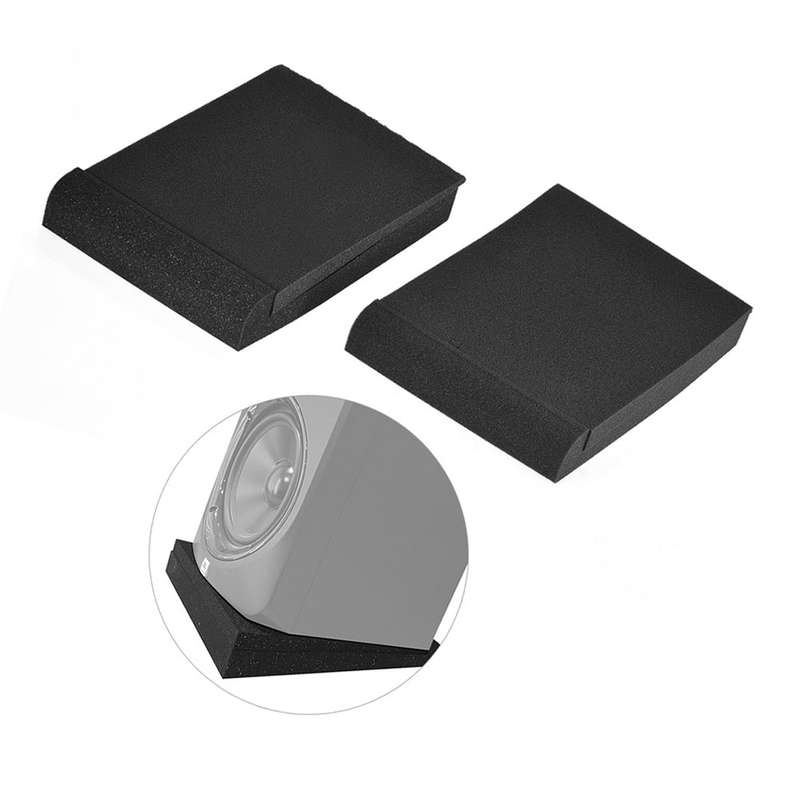 2 Pack Studio Monitor Speaker Isolation Acoustic Foam Pads Max. 9.6'' * 7.7'' Usable Area