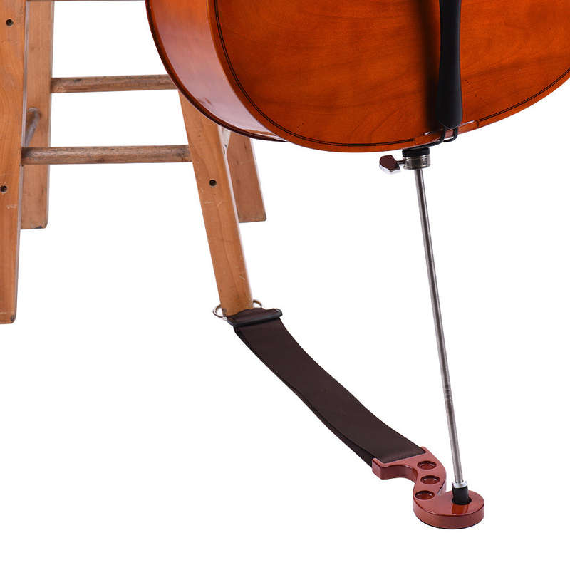 Solid Wood Cello Endpin Non-slip Stop Holder Rest Anchor Protector Pad Red Wood Color
