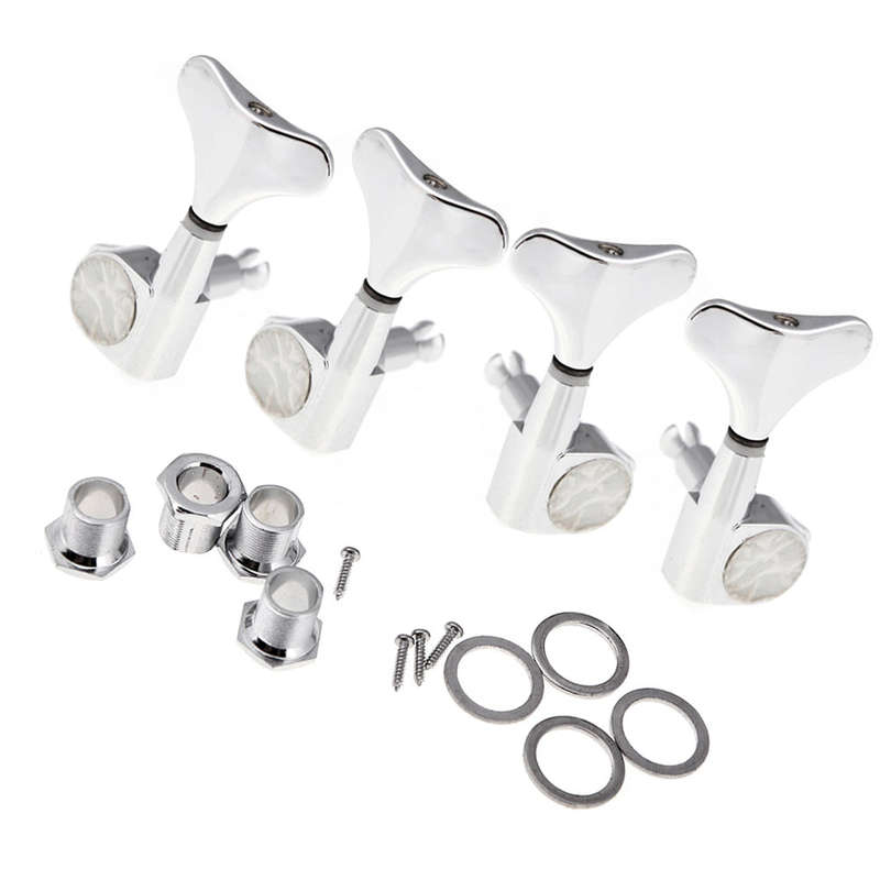 4 Chrome Sealed Tuning Pegs Tuners Machine Heads for Bass Guitar 2L+2R
