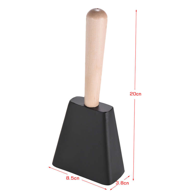 Professional Metal Cowbell with Wooden Handle Mallet Percussion Instrument