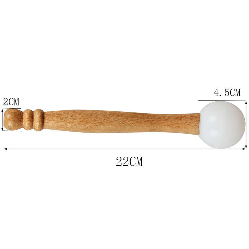Rubber Mallet Stick Beater for Crystal Singing Bowl Wooden Handle Professional Sound Bowl Str