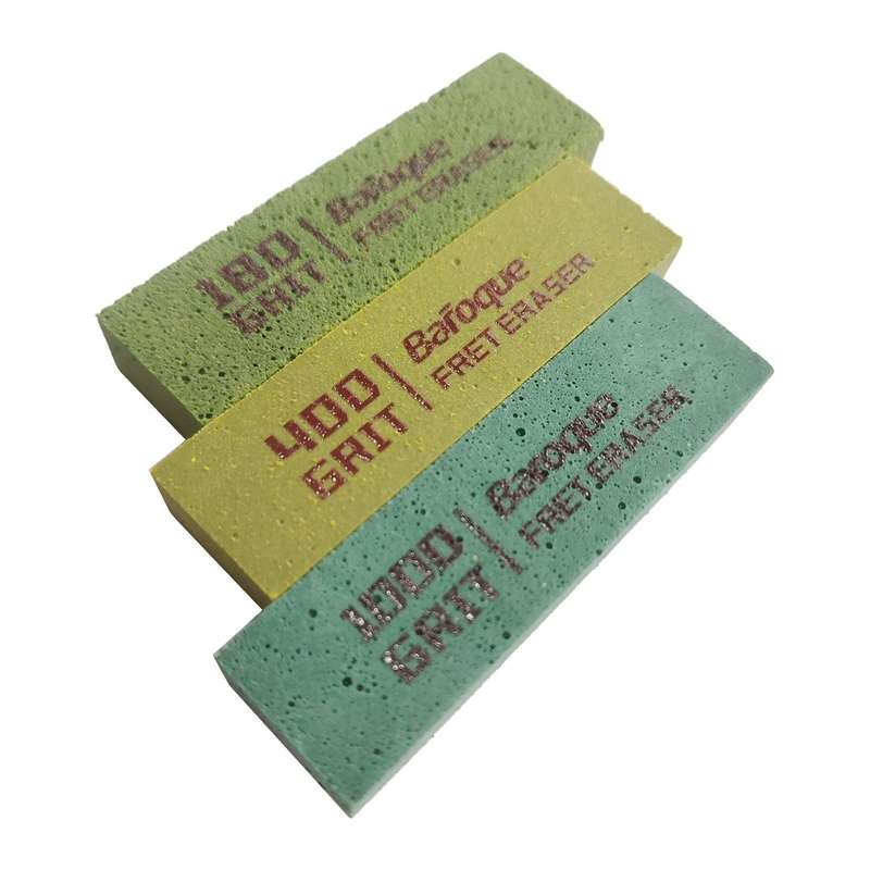 Guitar Fret Polishing Erasers Abraisive Rubber blocks for Polishing Fret Wire 180 Grit & 400