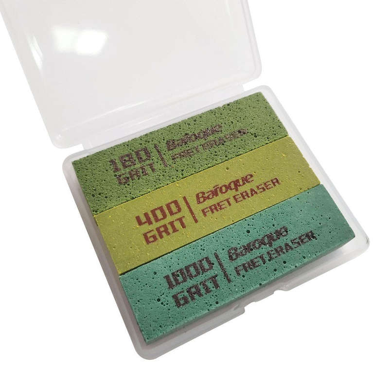 Guitar Fret Polishing Erasers Abraisive Rubber blocks for Polishing Fret Wire 180 Grit & 400