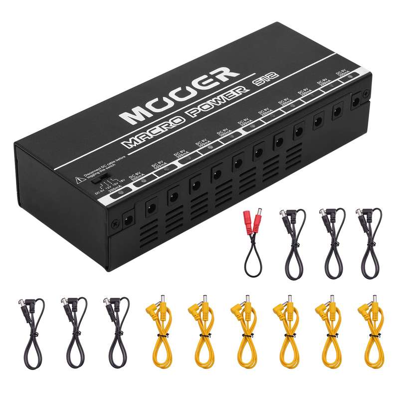 MOOER MACRO POWER S12 Professional Guitar Effect Power Supply Station Distributor 12 Isolated