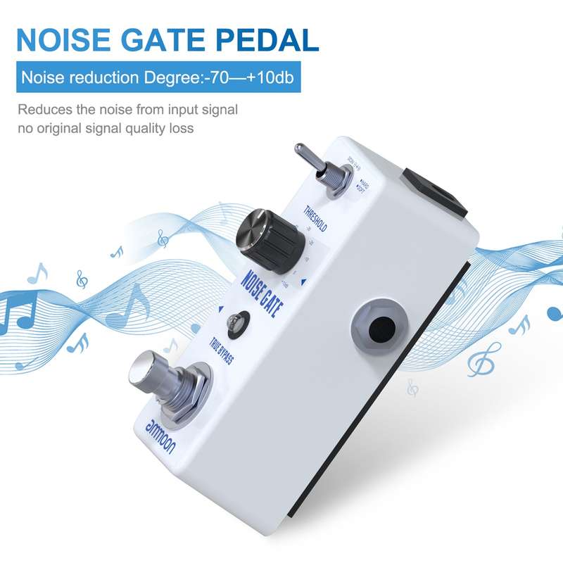 ammoon NOISE GATE Noise Reduction Guitar Effect Pedal 2 Modes(Hard/Soft) Full Metal Shell Tru