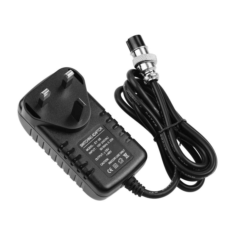 Mixing Console Mixer Power Supply AC Adapter 15V 230mA Universal 4-Pin Round Connector for 16