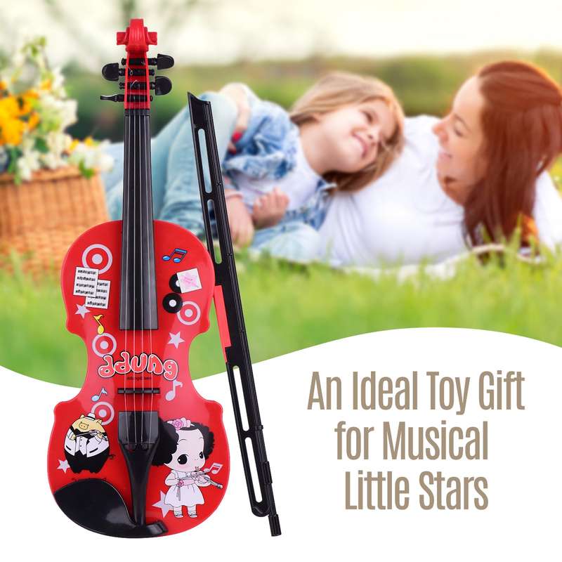Kids Little Violin with Violin Bow Fun Educational Musical Instruments Electronic Violin Toy