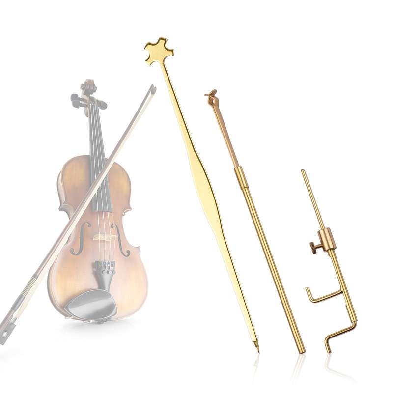 Violin Sound Post Tools Luthier Adjusting Tools Kit Including Gauge Measurer / Retriever Clip