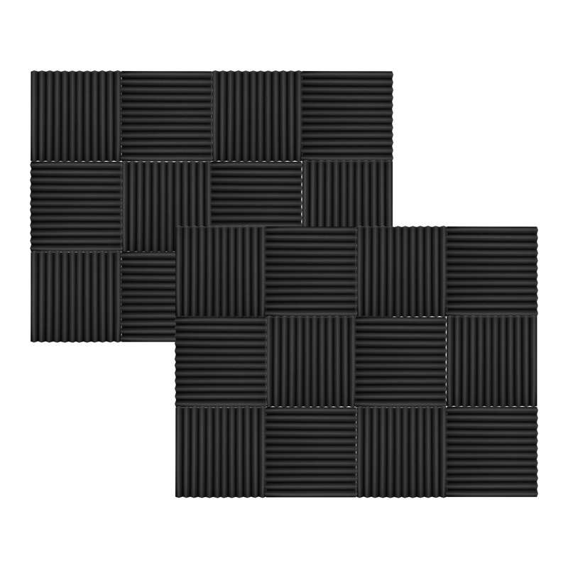 24pcs/pack Studio Acoustic Foams Sound Insulation Foam Sound Absorbing Panels Soundproof Spon