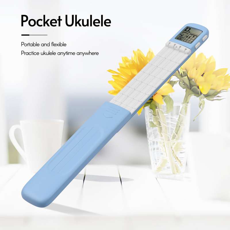 Portable Ukulele Chord Trainer Uke Fingering Practice Tool with 360 Rotatable Chords Chart S