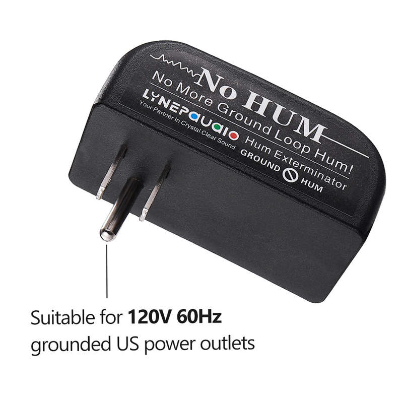 LYNEPAUAIO Buzz Eliminator AC Ground Loop Noise Eliminator Plug-In AC Buzz Killer Hum Elimina