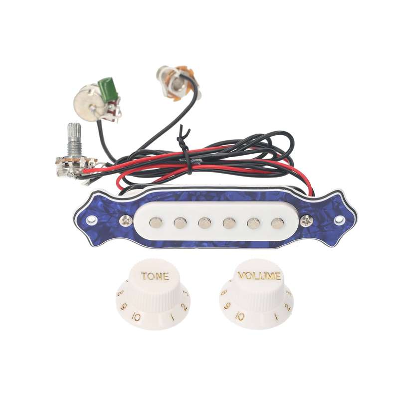 Electric Guitar Pickup Ready-to-Install Guitar Pickup Set with 6.35mm Jack Volume Tone Adjust