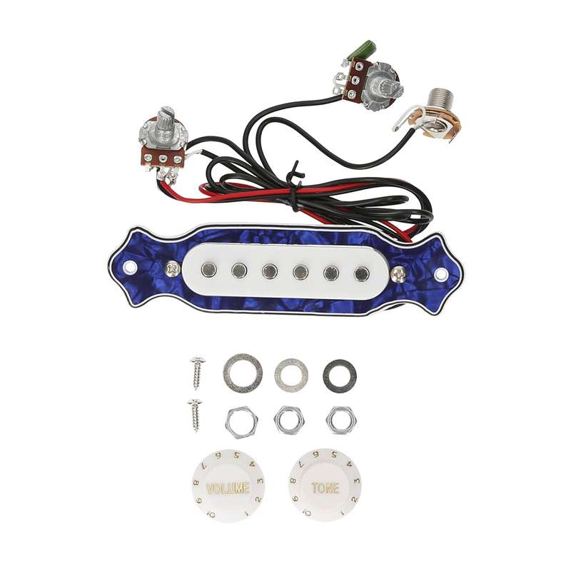 Electric Guitar Pickup Ready-to-Install Guitar Pickup Set with 6.35mm Jack Volume Tone Adjust