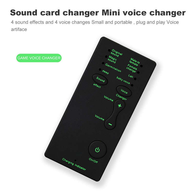 Mini Portable Sound Effects Machine Voice Changer Device Audio Card Sound Card Sound Changer