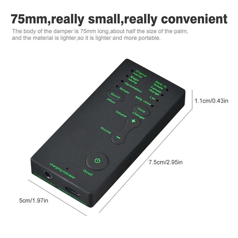 Mini Portable Sound Effects Machine Voice Changer Device Audio Card Sound Card Sound Changer
