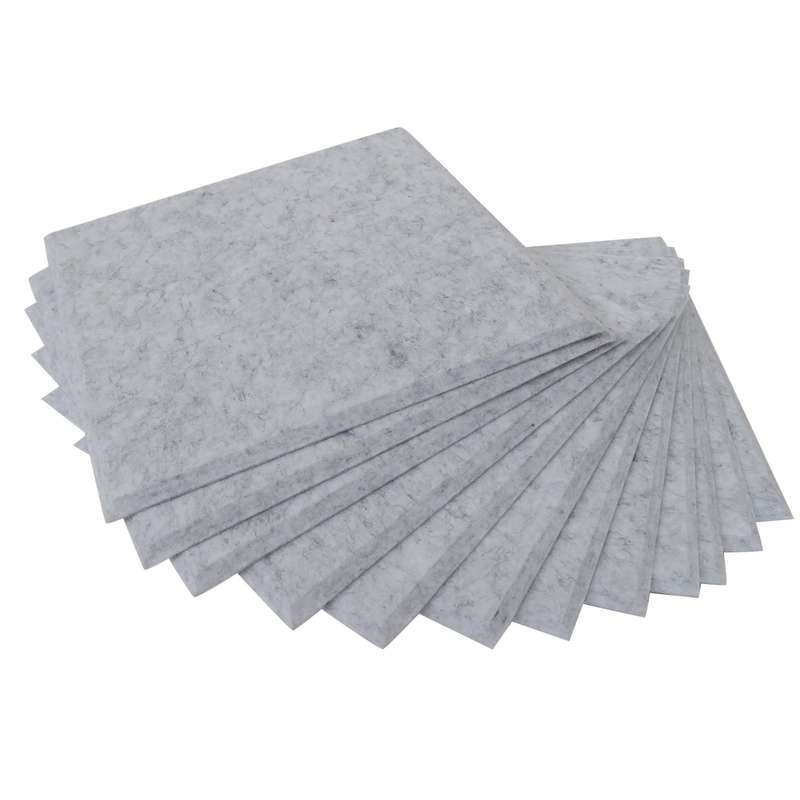12Pcs Polyester Fiber Acoustic Panels High Density Acoustic Treatment Foam Sound Absorbing Bo