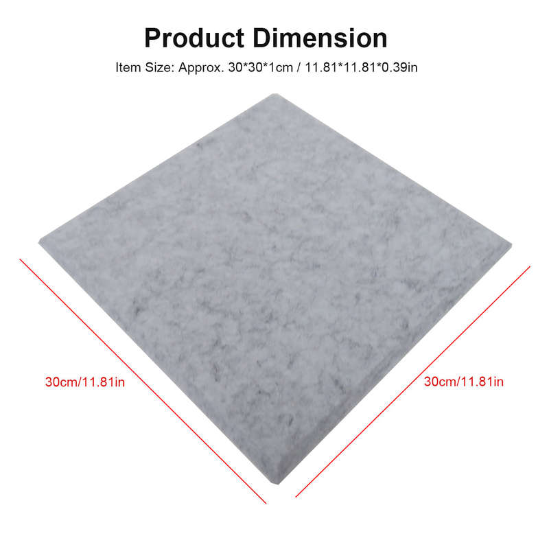12Pcs Polyester Fiber Acoustic Panels High Density Acoustic Treatment Foam Sound Absorbing Bo