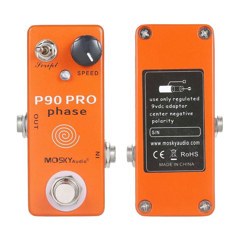 MOSKYaudio P90 PRO PHASE Phaser Pedal Guitar Effects Single Mini Vintage Phaser Pedal Effect