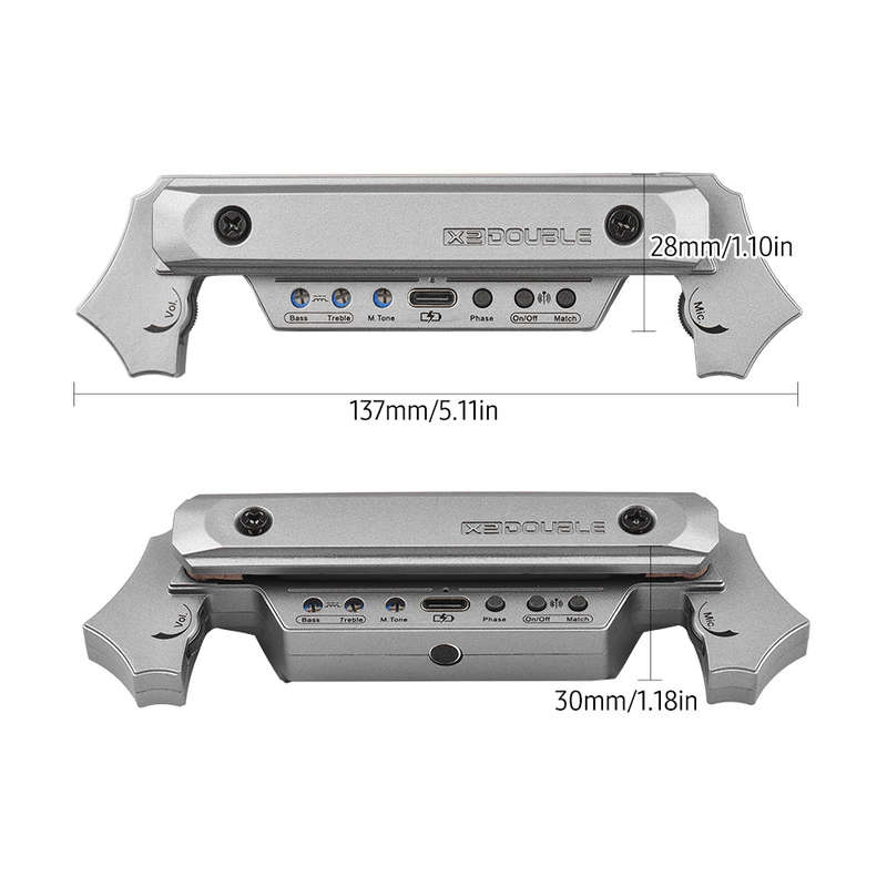 DOUBLE X2 Guitar Wireless Pickup Rechargeable Wireless & Wired Acoustic Guitar Pickup System