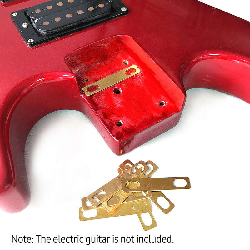 MX0312D 8Pcs Guitar Neck Shims 0.2mm 0.5mm 1mm Thickness Brass Shims Set Connection Neck Plat