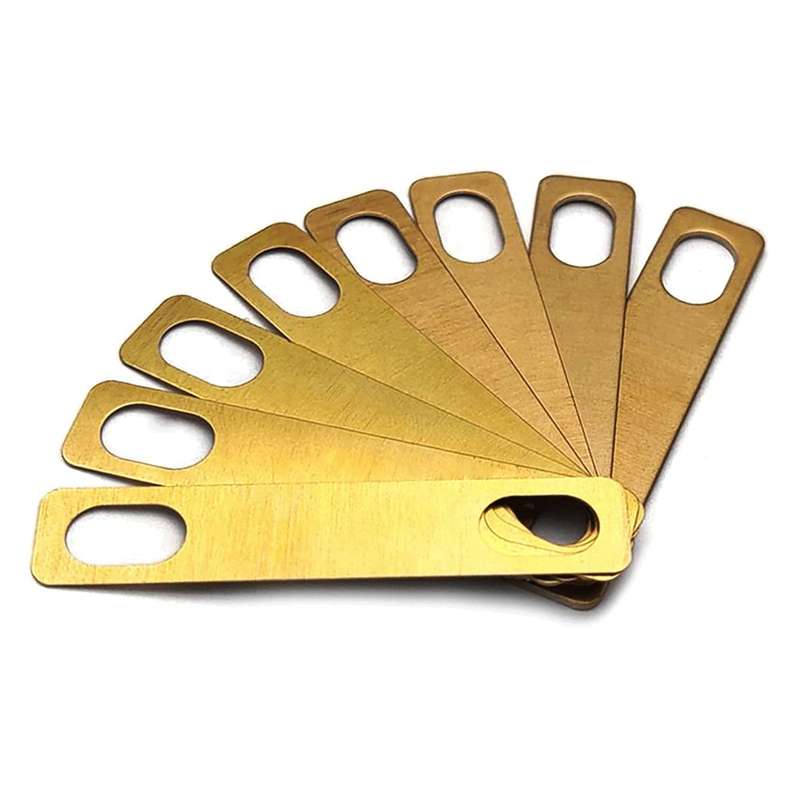 MX0312D 8Pcs Guitar Neck Shims 0.2mm 0.5mm 1mm Thickness Brass Shims Set Connection Neck Plat