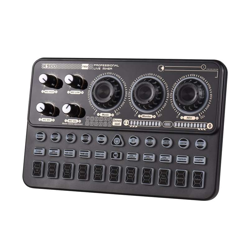 SK900 Multi-function Mixer Portable Digital Sound Card Kit Professional Live Mixer Sound Card