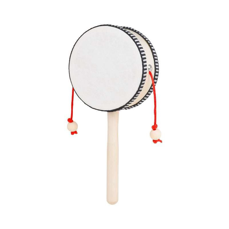 4-inch Rattle-drum Wooden Shaking Drum Rattle Spin Drum Hand Shaking Drum Handheld Musical In