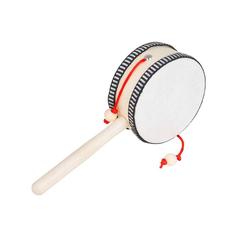 4-inch Rattle-drum Wooden Shaking Drum Rattle Spin Drum Hand Shaking Drum Handheld Musical In