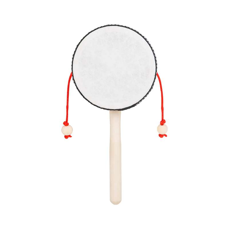 4-inch Rattle-drum Wooden Shaking Drum Rattle Spin Drum Hand Shaking Drum Handheld Musical In
