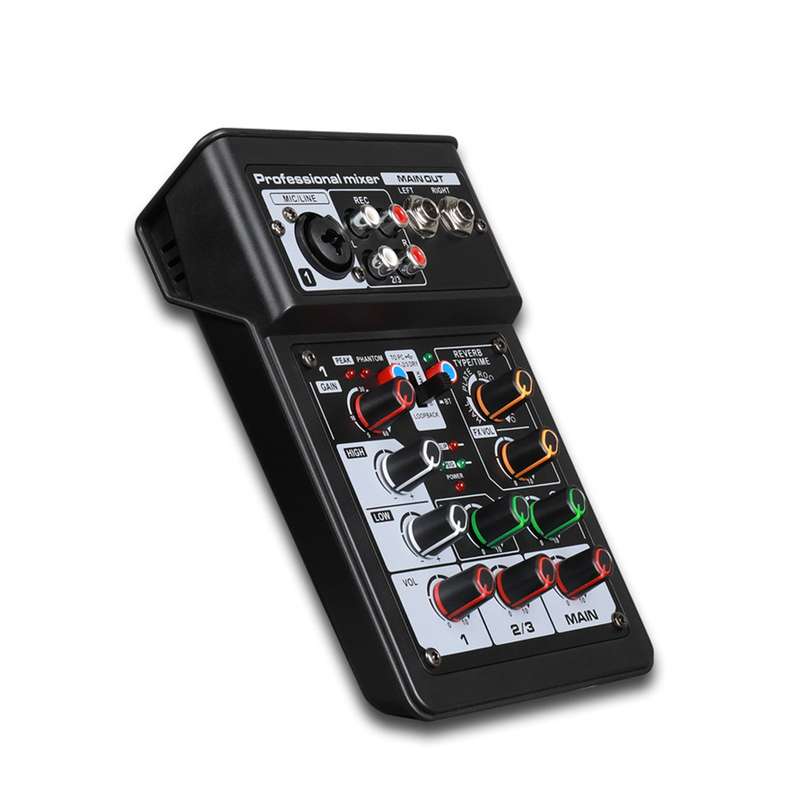 3 Channel Audio Mixer BT Digital Stereo Sound Board Console System DSP Scene Effect with Trac
