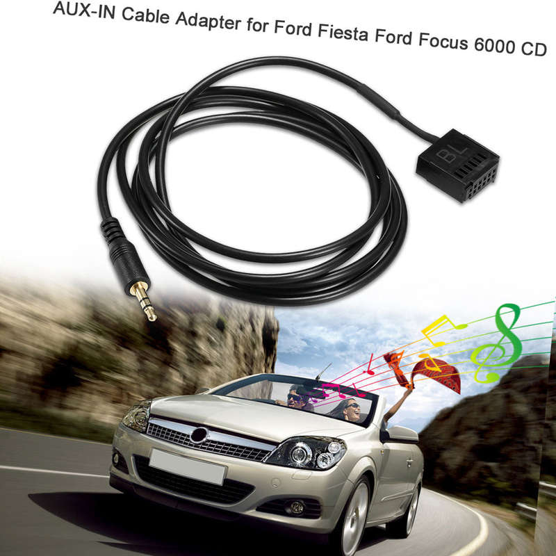 AUX-IN Cable Adapter 6000-CD Aux Car Stereo Replacement for Ford Fiesta Ford Focus 6000 CD