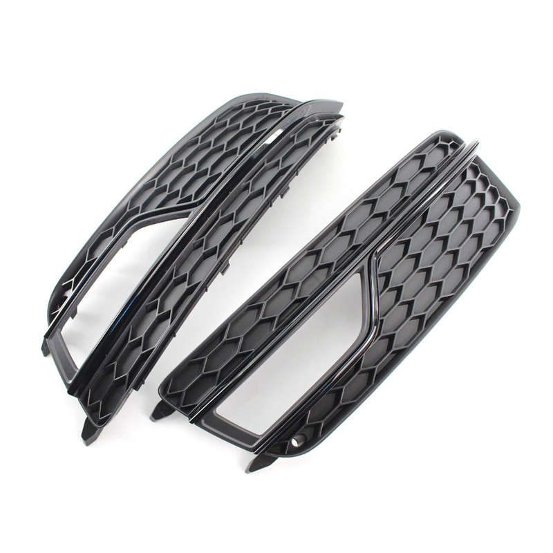 Front Bumper Fog Light Grill Replacement For AUDI A5 2013 - 2017 S Series Left Right Pair Set