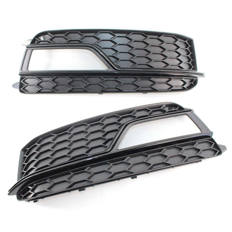 Front Bumper Fog Light Grill Replacement For AUDI A5 2013 - 2017 S Series Left Right Pair Set