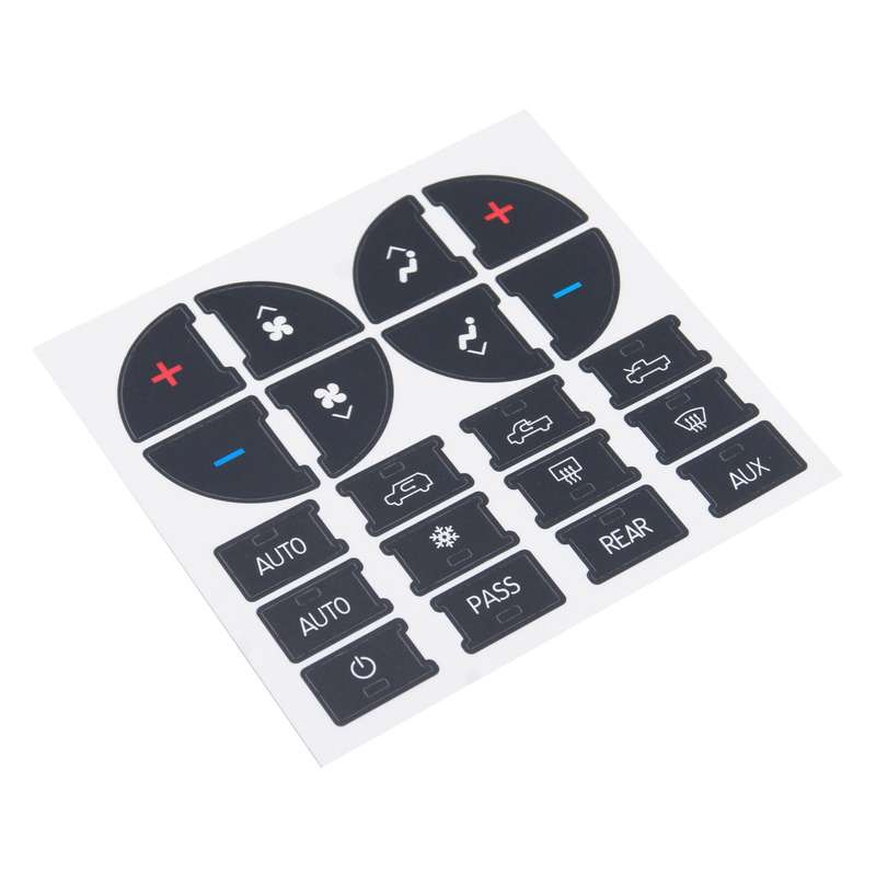 AC Dash Button Sticker Repair Kit AC Panel Decals & Radio Button Repair Decal Set Replacement for Ch