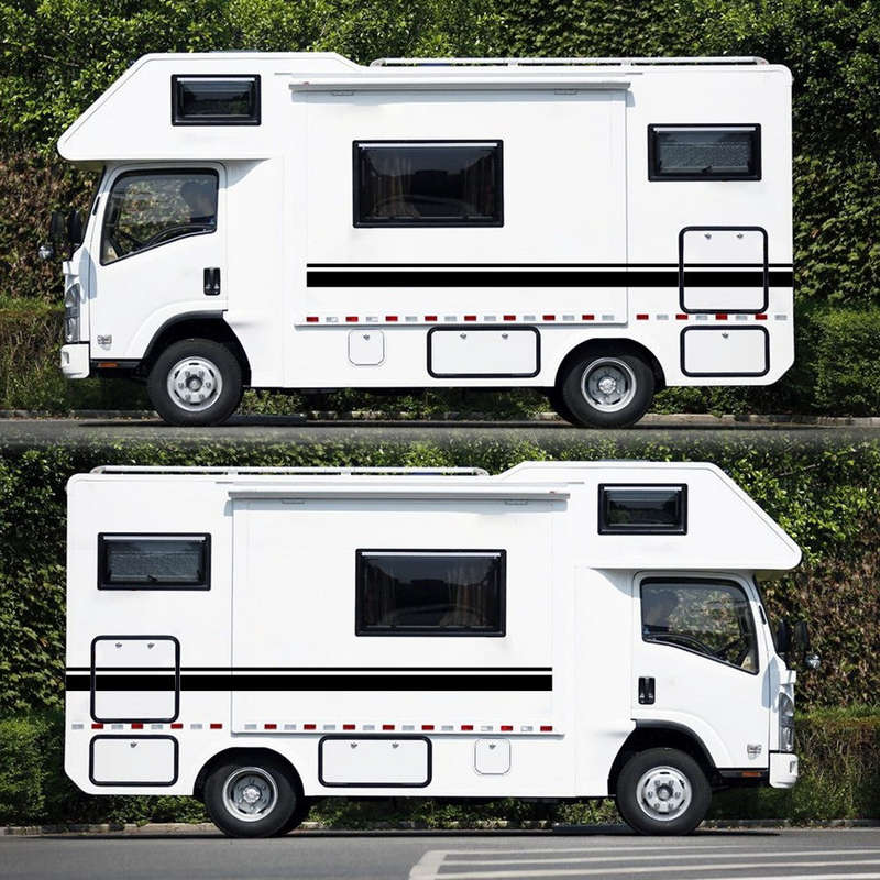 Car Two side RV Stripes Graphics Decals Car Stickers Vinyl Graphics for Caravan Travel Trailer Campe