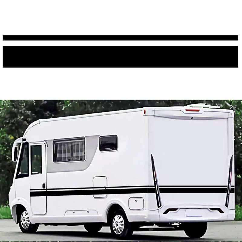Car Two side RV Stripes Graphics Decals Car Stickers Vinyl Graphics for Caravan Travel Trailer Campe