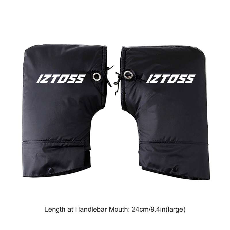 Motorcycle Handlebar Gloves Windproof Waterproof Motorcycle Mittens Grip Handlebar Muff Black