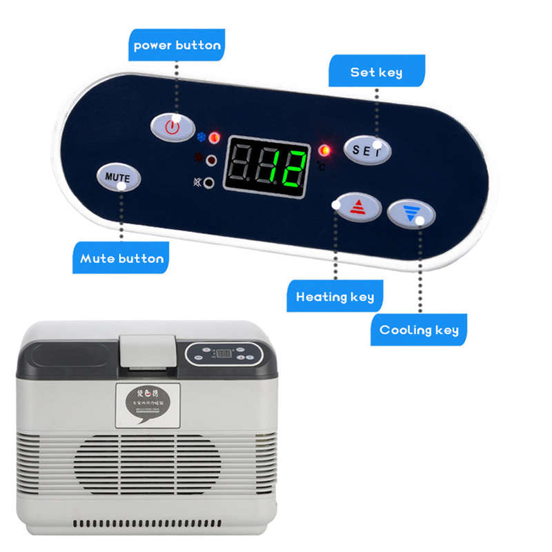 Portable Car Refrigerator Freezer Cooler Keep Warm and Cool Dual-use 15L Fridge Quick Refrigeration