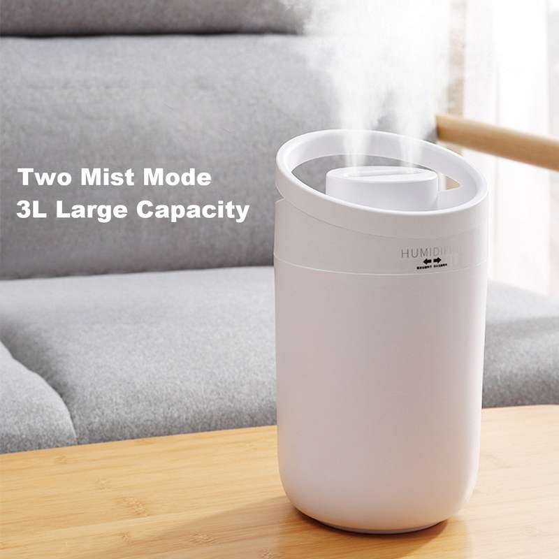 3L Large Capacity USB Humidifier Portable Humidifier for Car, Office, Bedroom, Mini Air Purifier Vap