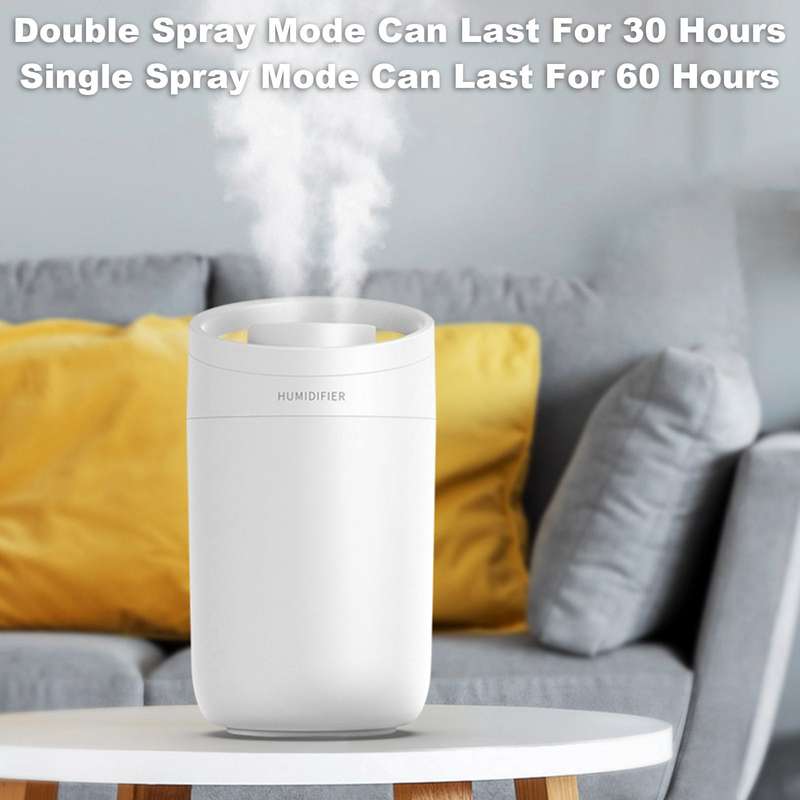 3L Large Capacity USB Humidifier Portable Humidifier for Car, Office, Bedroom, Mini Air Purifier Vap
