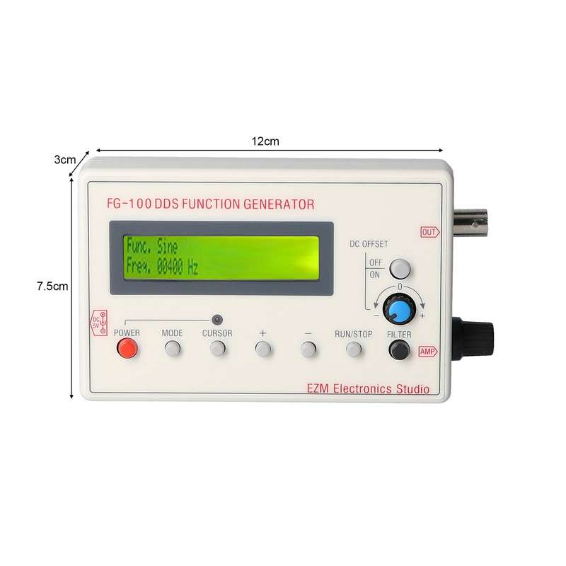 FG-100 DDS Function Signal Generator Frequency Counter 1Hz - 500KHz