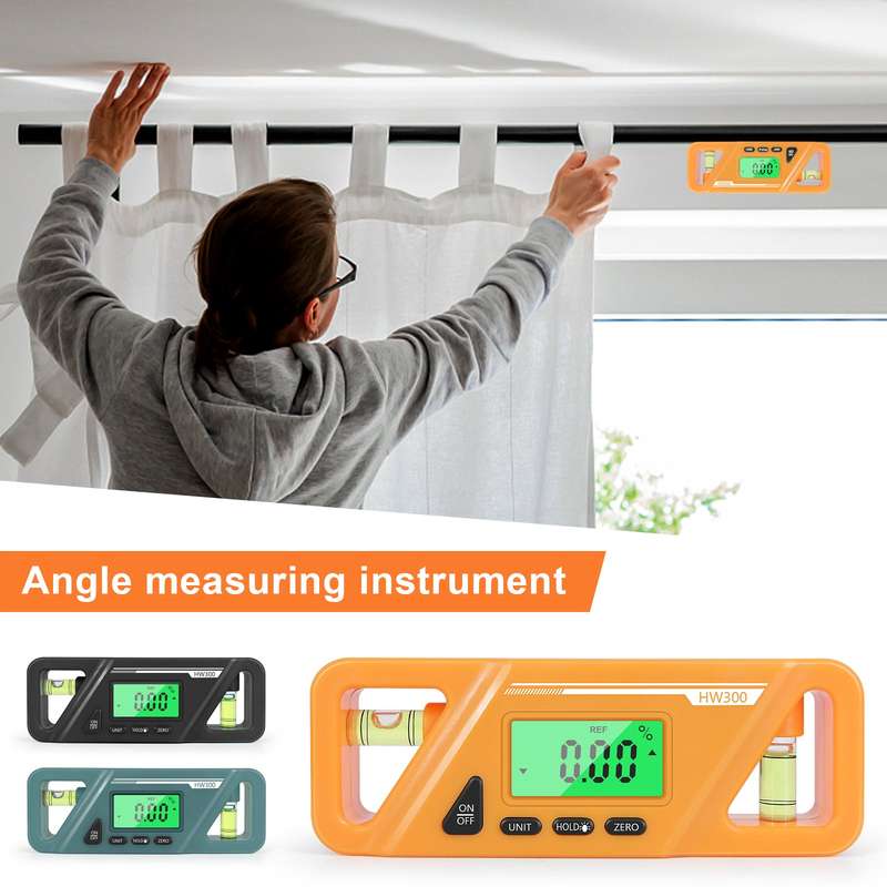 Digital Billet Torpedo Level Protractor  ABS 90 Degree Black