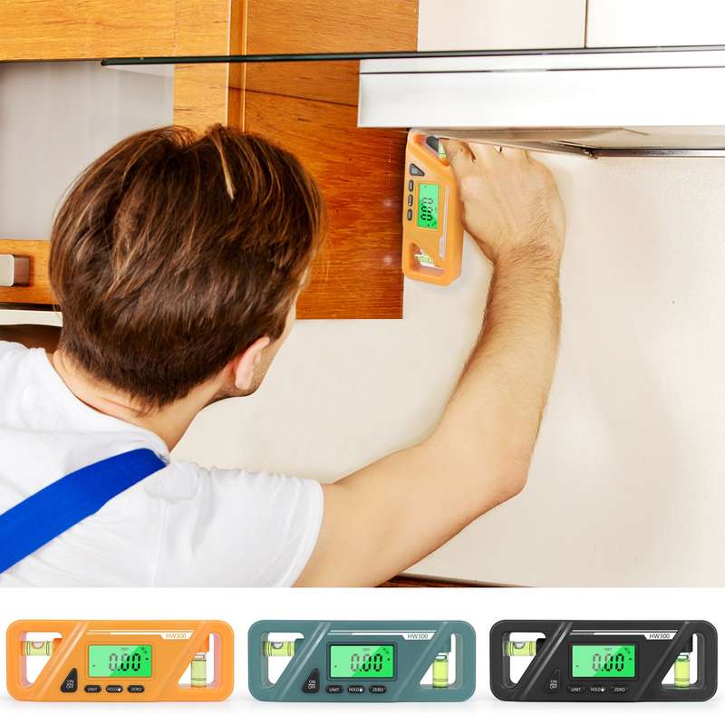 Digital Billet Torpedo Level Protractor  ABS 90 Degree Black