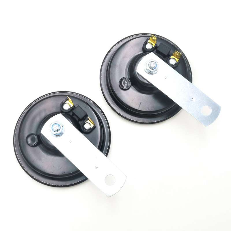 12V Universal Electric Car Horn High Low Tone Horn Waterproof Round Loud Speakers 110dB for Cars mot