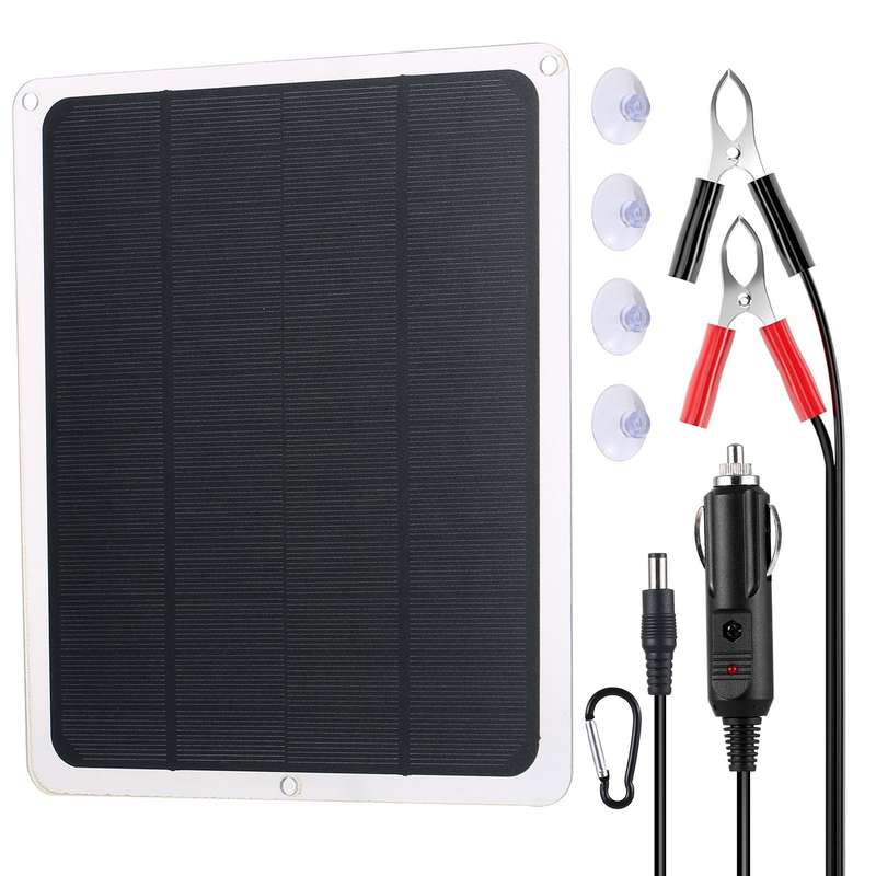 Upgraded  Solar Battery Trickle Charger Maintainer 12V Portable Waterproof Solar Panel Trickle  Char