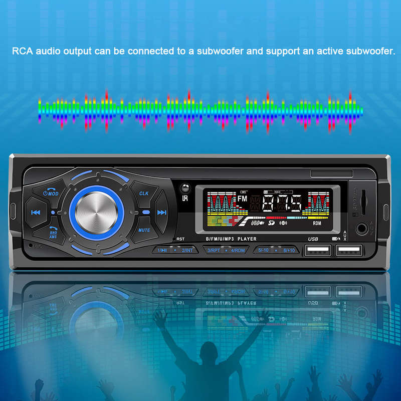 Multi-function Car BT MP3 Player Dual USB Interface Car Music Player Auto Voice Assistant MP3 Player