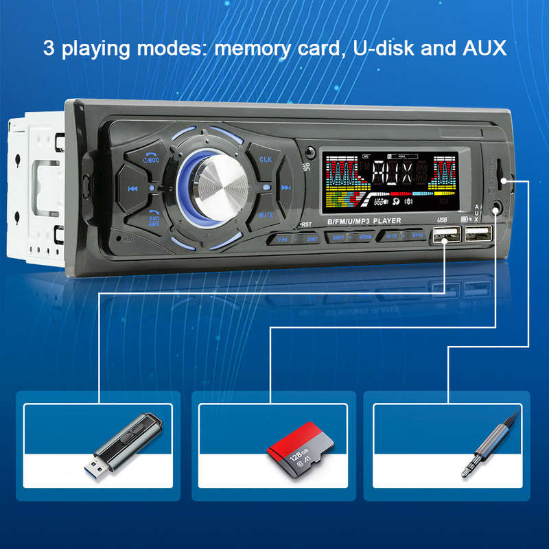 Multi-function Car BT MP3 Player Dual USB Interface Car Music Player Auto Voice Assistant MP3 Player
